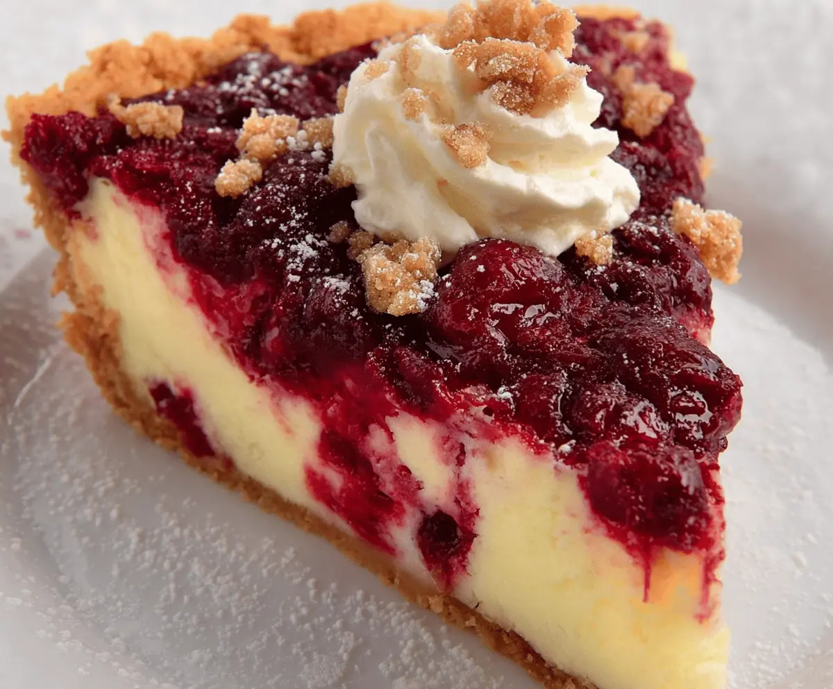 Cranberry Cheesecake Pie