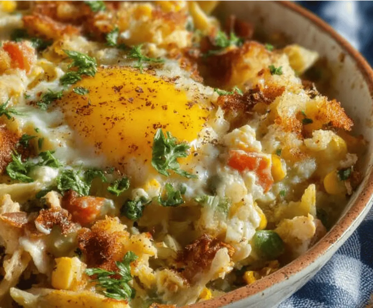 Leftover Turkey Casserole With Egg