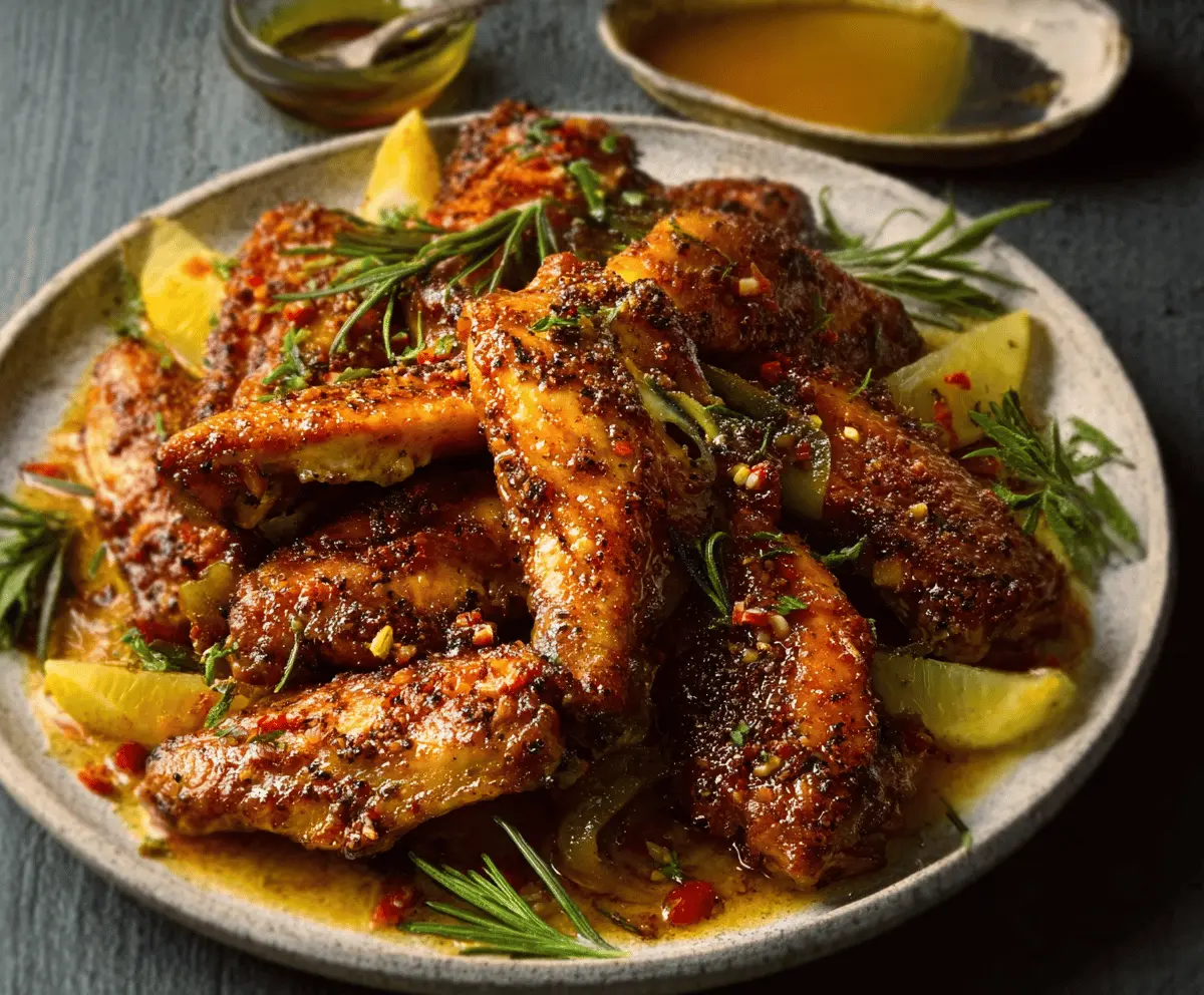 Delicious Southern Style Baked Turkey Wings with crispy skin and flavorful seasoning
