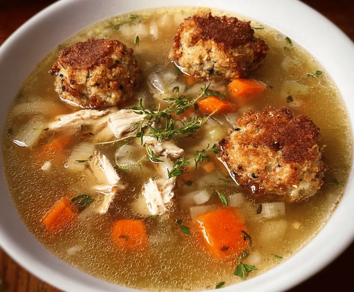  Turkey Soup with Deep-Fried Stuffing Balls