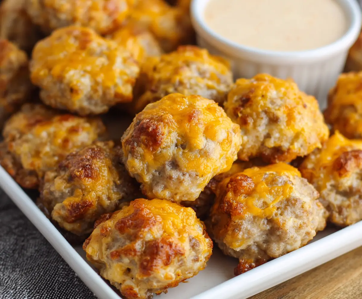  Bisquick Sausage Balls (3 Ingredients!)