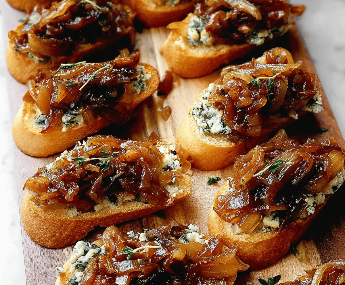 Caramelized Onion Crostini 