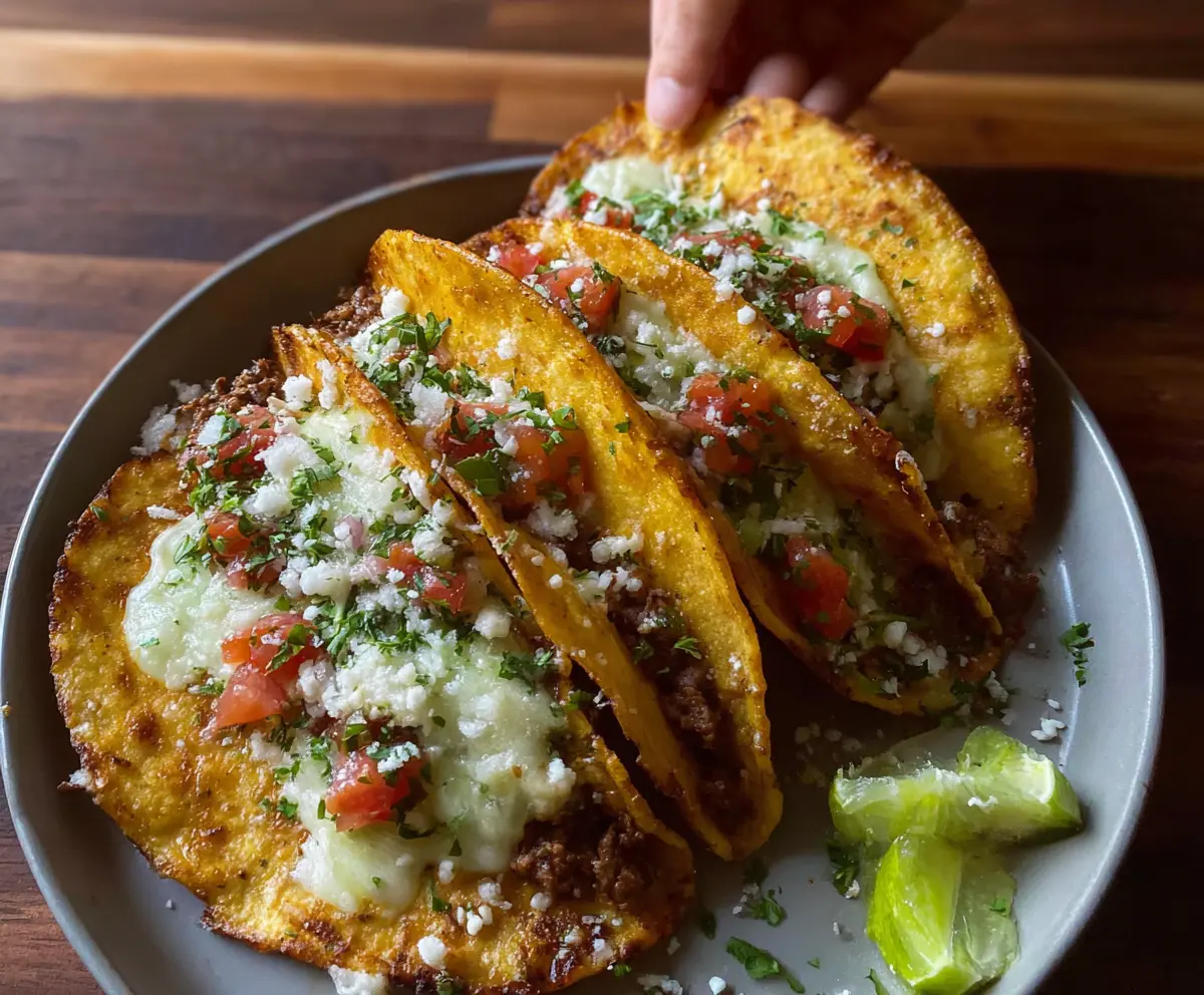 Cheesy Rotel Tacos