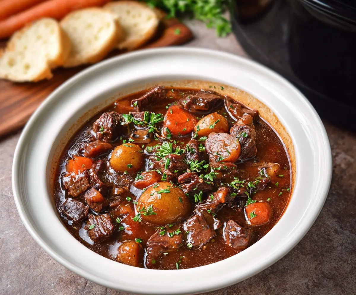 Crockpot Beef Bourguignon