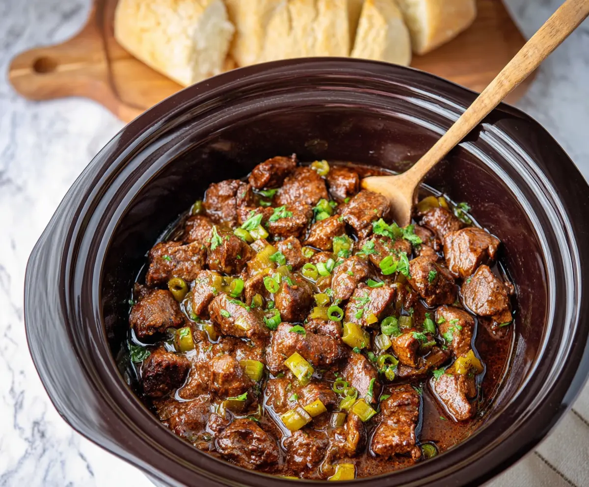 Crockpot Mississippi Steak Bites