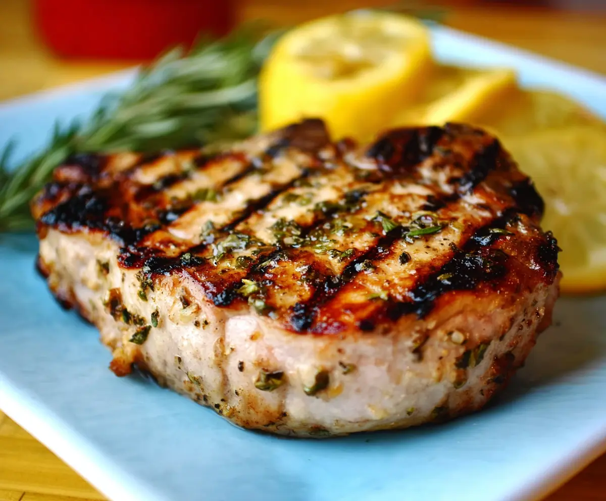 Grilled Lemon Herb Pork Chops