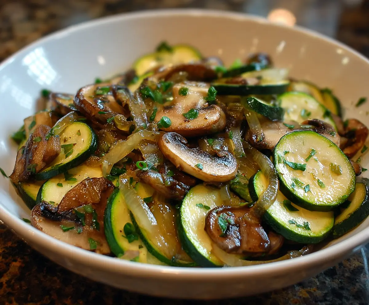 Sauteed Zucchini Mushrooms And Onions