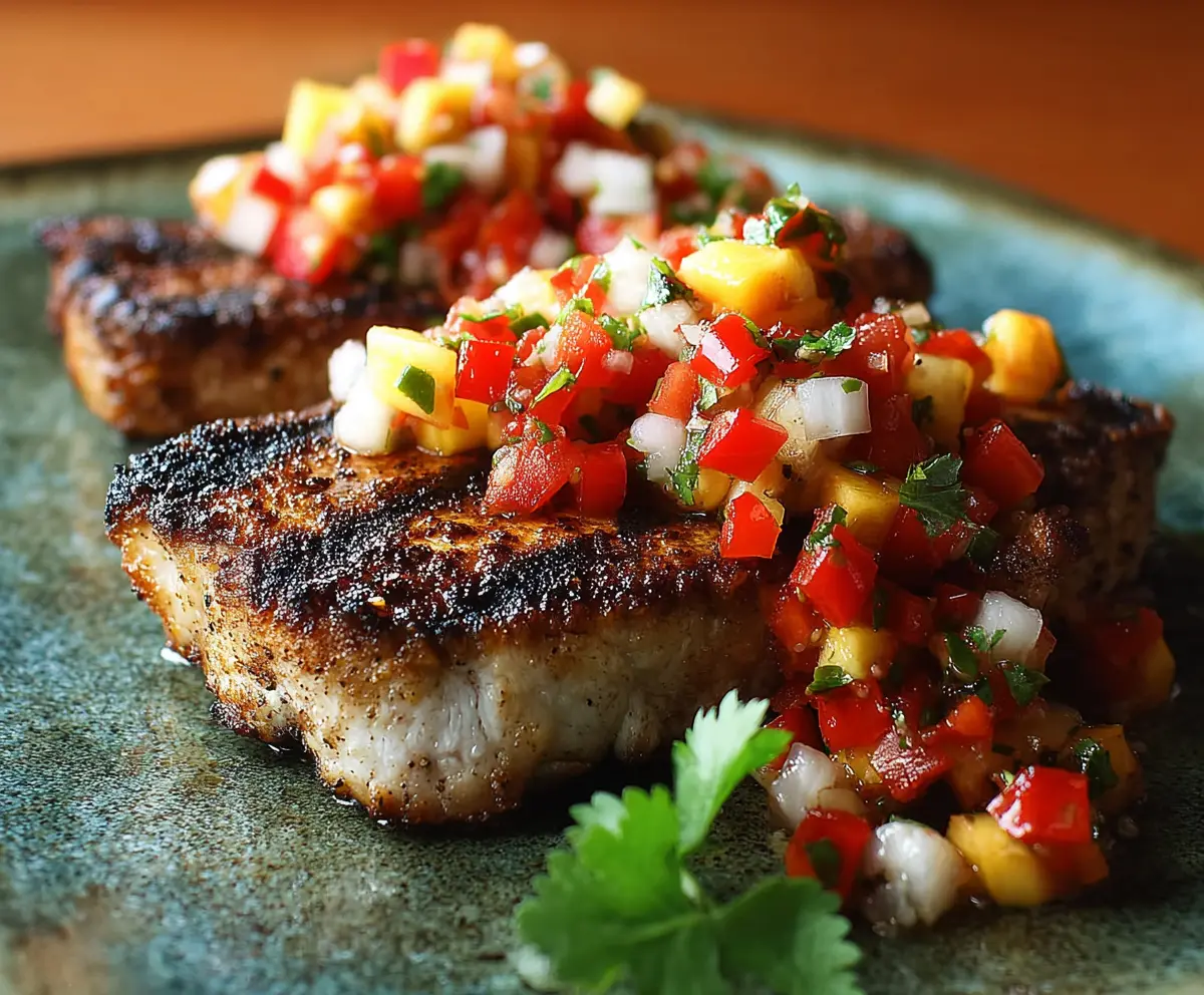Grilled Pork Chops with Fresh Nectarine Salsa