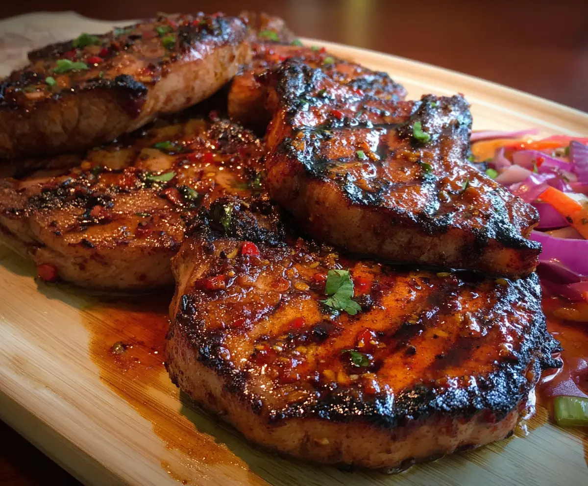 Marinated Spicy Pork Chops