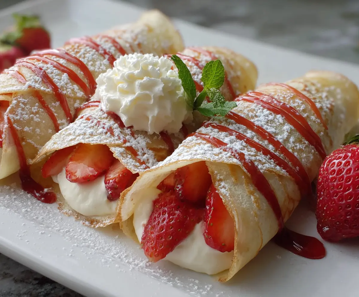 Creamy Strawberry Crepes