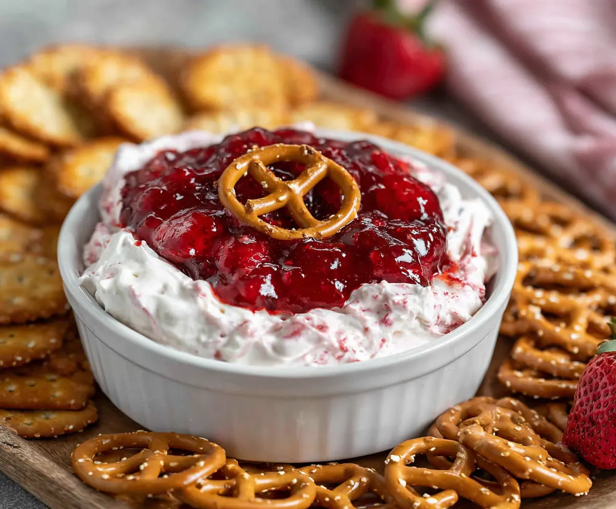 Easy Strawberry Pretzel Salad Dip