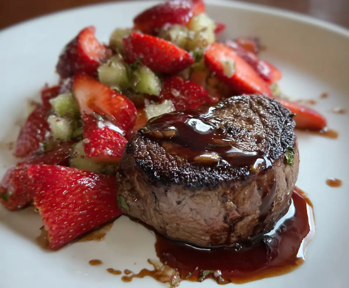 Filet Mignon and Balsamic Strawberries