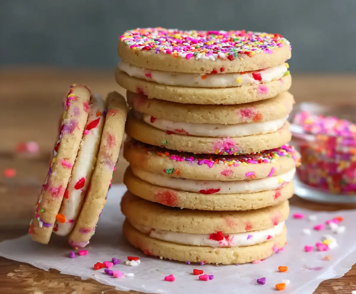 Funfetti Cheesecake Sandwich Cookies