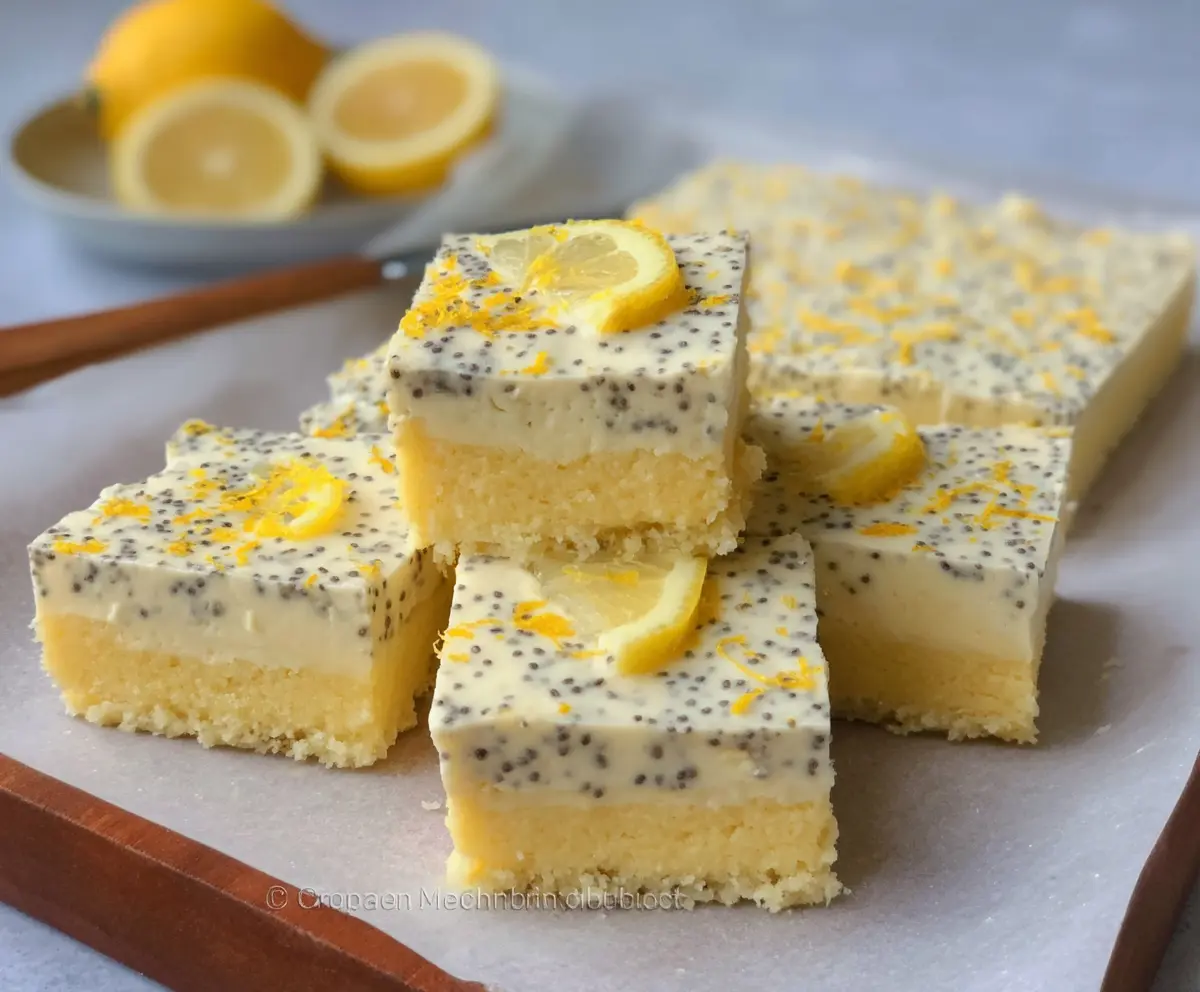 Keto Lemon Poppy Seed Cottage Cheese Bars