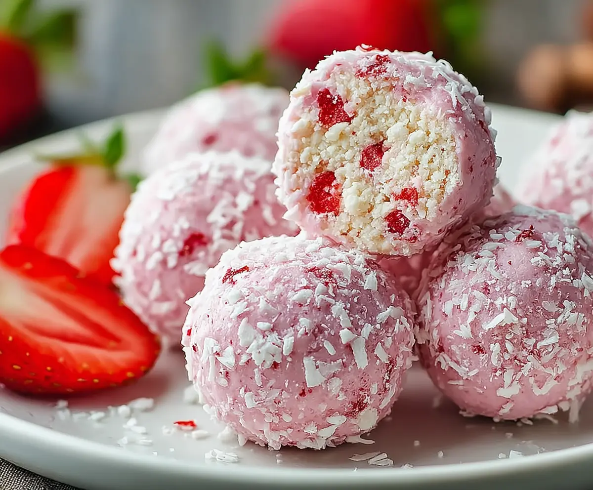 Strawberry Cheesecake Protein Balls