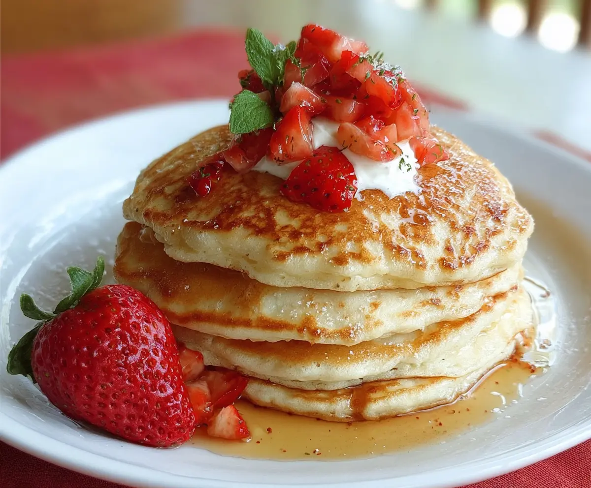 Strawberry Vanilla Pancakes