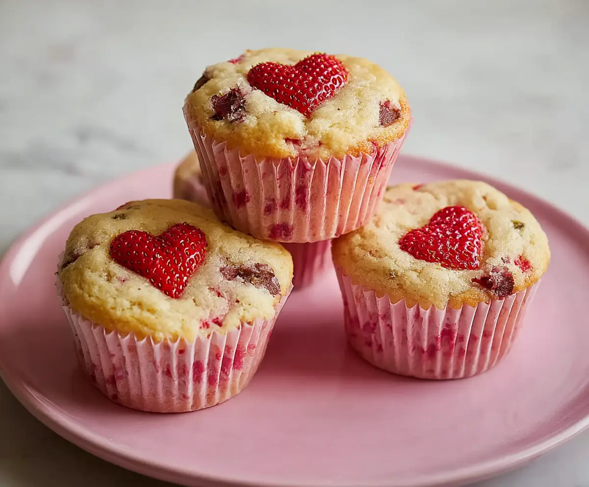 Valentine's Day Strawberry Muffins