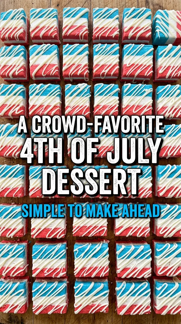 Red, White, and Blue Marshmallow Bars